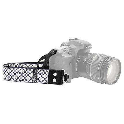 Fashionable Daisy Dot Blue Camera Strap for DSLR & Mirrorless Cameras - Perfect for Travel, Photography & Everyday Use