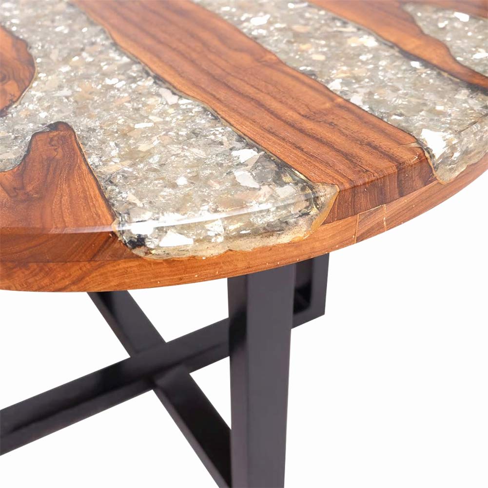 Modern Teak Resin Coffee Table - 23.6