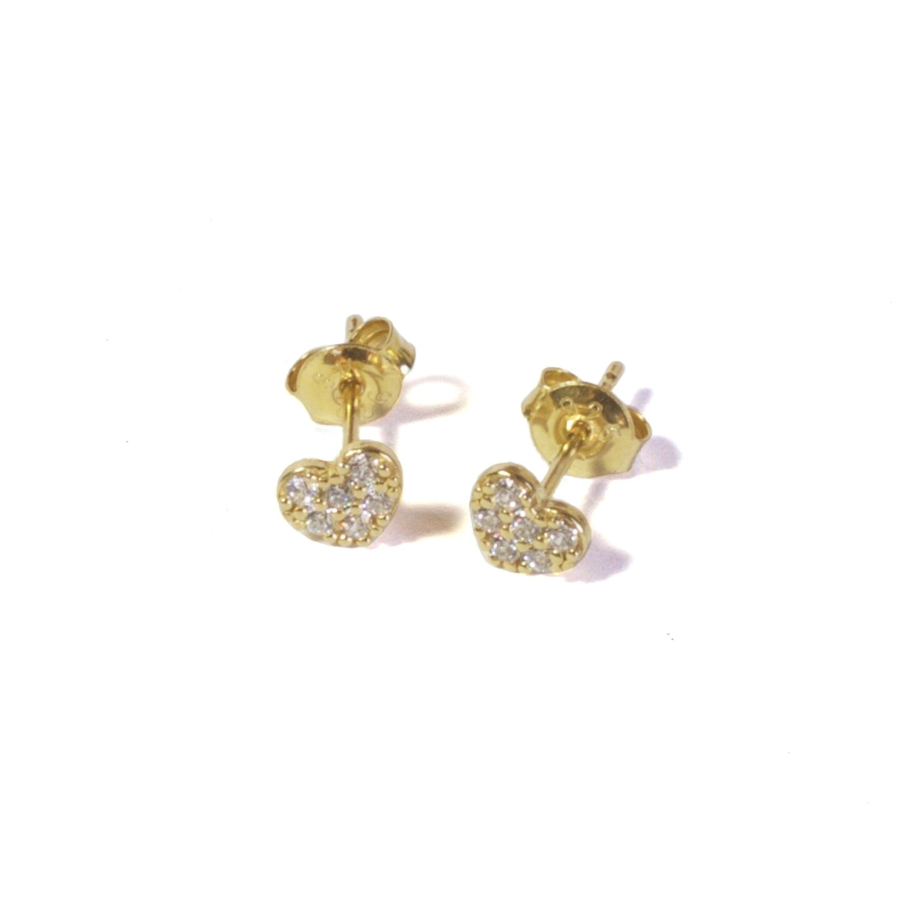 Sparkle Heart Stud Earrings for Women - Dainty Cubic Zirconia CZ Heart Earrings - Perfect for Valentine's Day, Anniversary Gifts & Everyday Wear