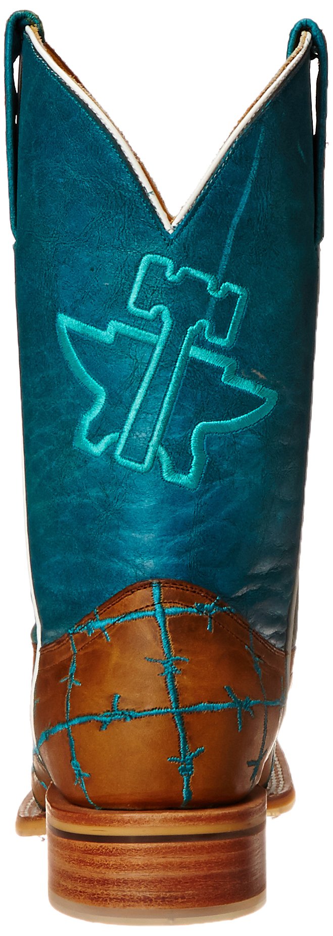 Tin Haul Women's Barbed Wire Western Boots - Tan & Turquoise Cowgirl Boots Size 11 | Comfortable Rodeo & Country Dance Shoes for Women