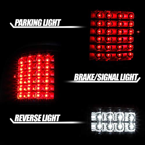 AKKON Full LED Black Tail Brake Lights Replacement for Ford F150 Pickup Truck Styleside Body Generation II - Upgrade Your Truck's Style & Safety for Night Driving & Off-Road Adventures