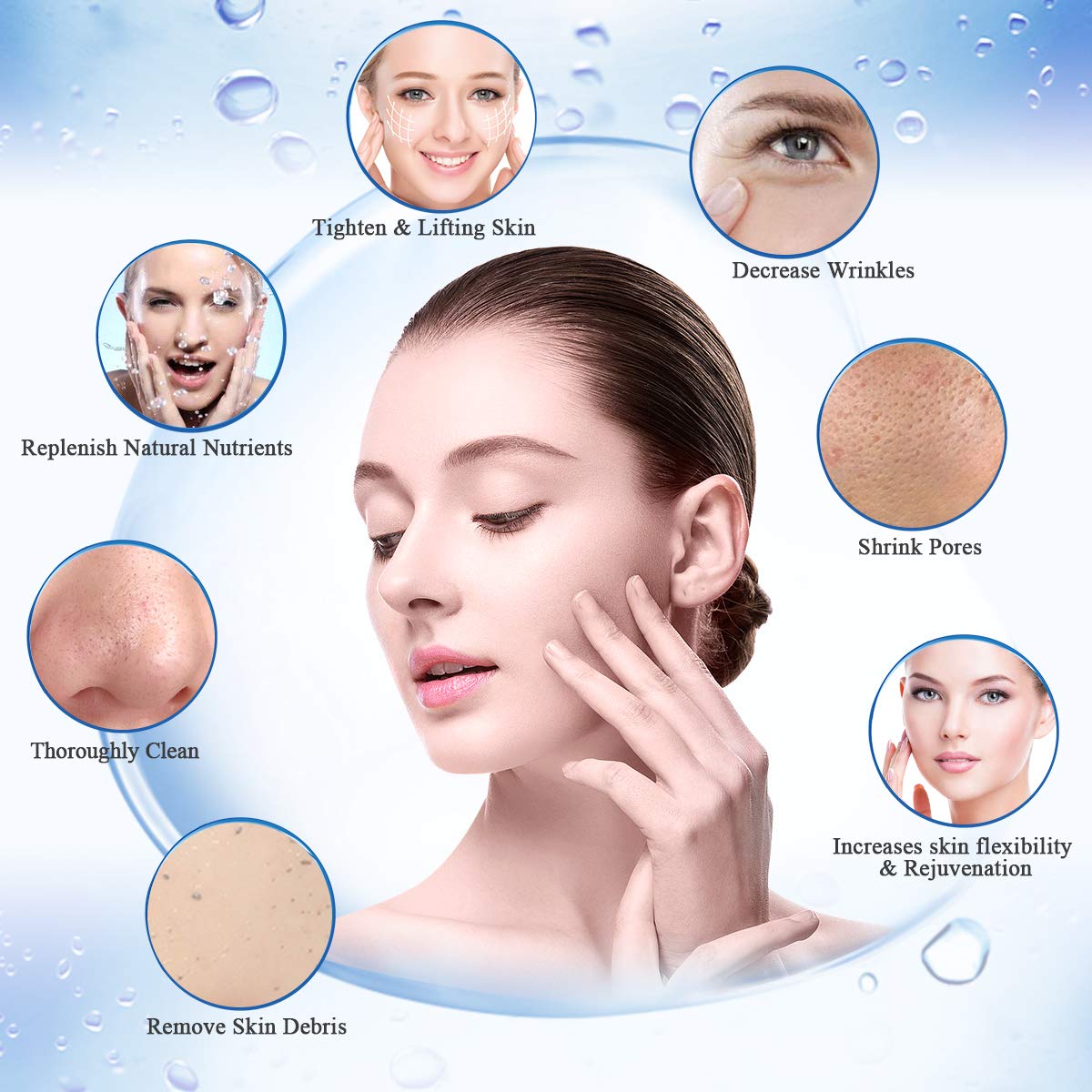 FAZJEUNE Professional Hydro Oxygen Jet Micro Bubbles Sprayer - 7 Color LED Facial Mask Pore Cleaner for Blackhead Removal & Microdermabrasion | Home & Spa Skin Care Beauty Machine for Deep Cleansing & Rejuvenation