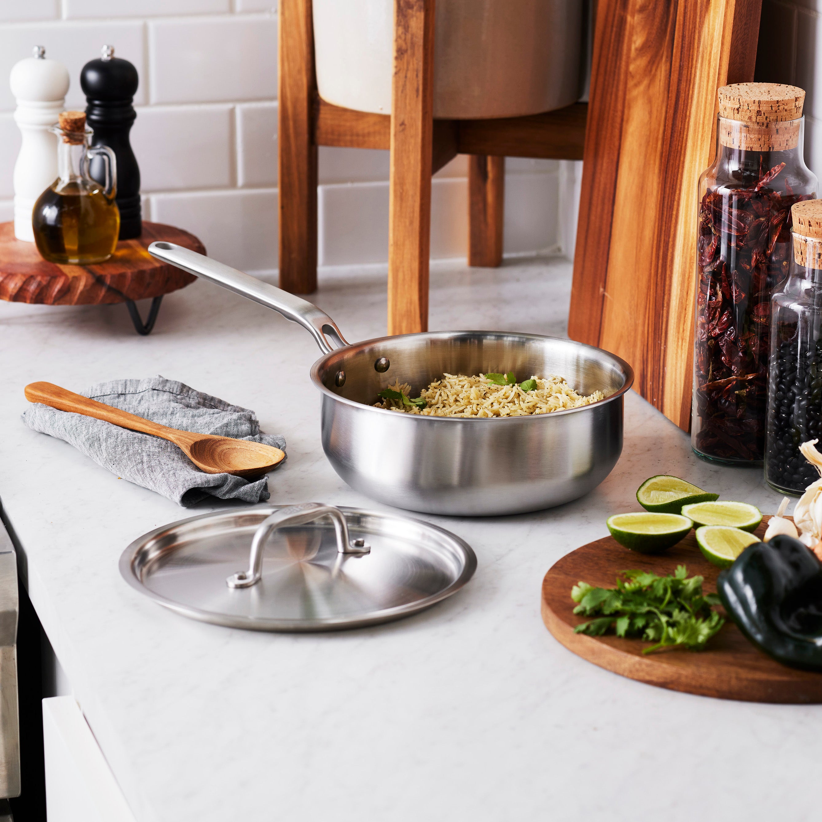 Heritage Steel 16-Piece Complete Kitchen Cookware Set - Nonstick Pots and Pans for Cooking, Baking & Serving - Perfect for Home Chefs & Professional Kitchens