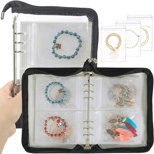 Black, 48-Piece Clear Bracelets Bags