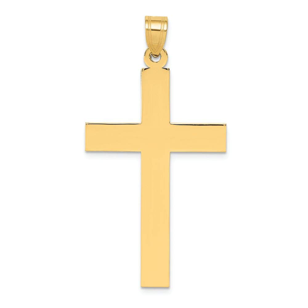 14k Yellow Gold Sand Blasted Cross Charm Pendant - FJC Finejewelers - Religious Jewelry for Women & Men - Perfect for Gifts, Daily Wear & Special Occasions