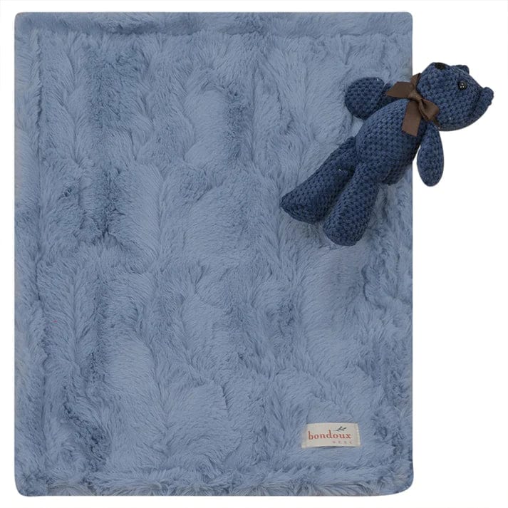 Bondoux Bebe Soft Fuzzy Security Blanket for Babies - Comforting Plush Baby Blanket for Sleep, Travel & Nursery - Perfect Newborn Gift for Boys & Girls