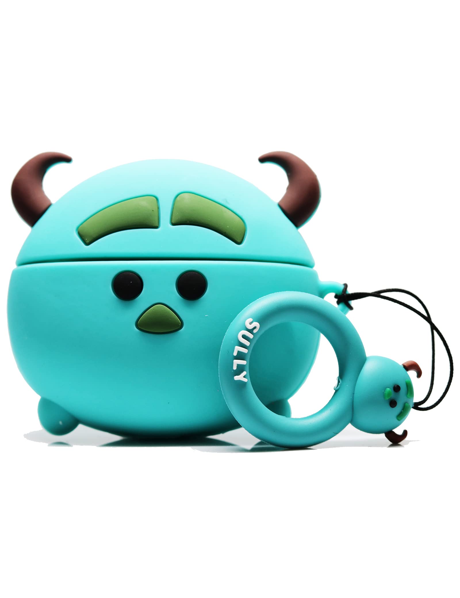 Cute Kawaii 3D Cartoon Monster Silicone Case for Apple AirPods Pro - Shockproof, Anti-Fall Protective Cover (Blue Monster Design) - Perfect for Travel, Gym & Everyday Use