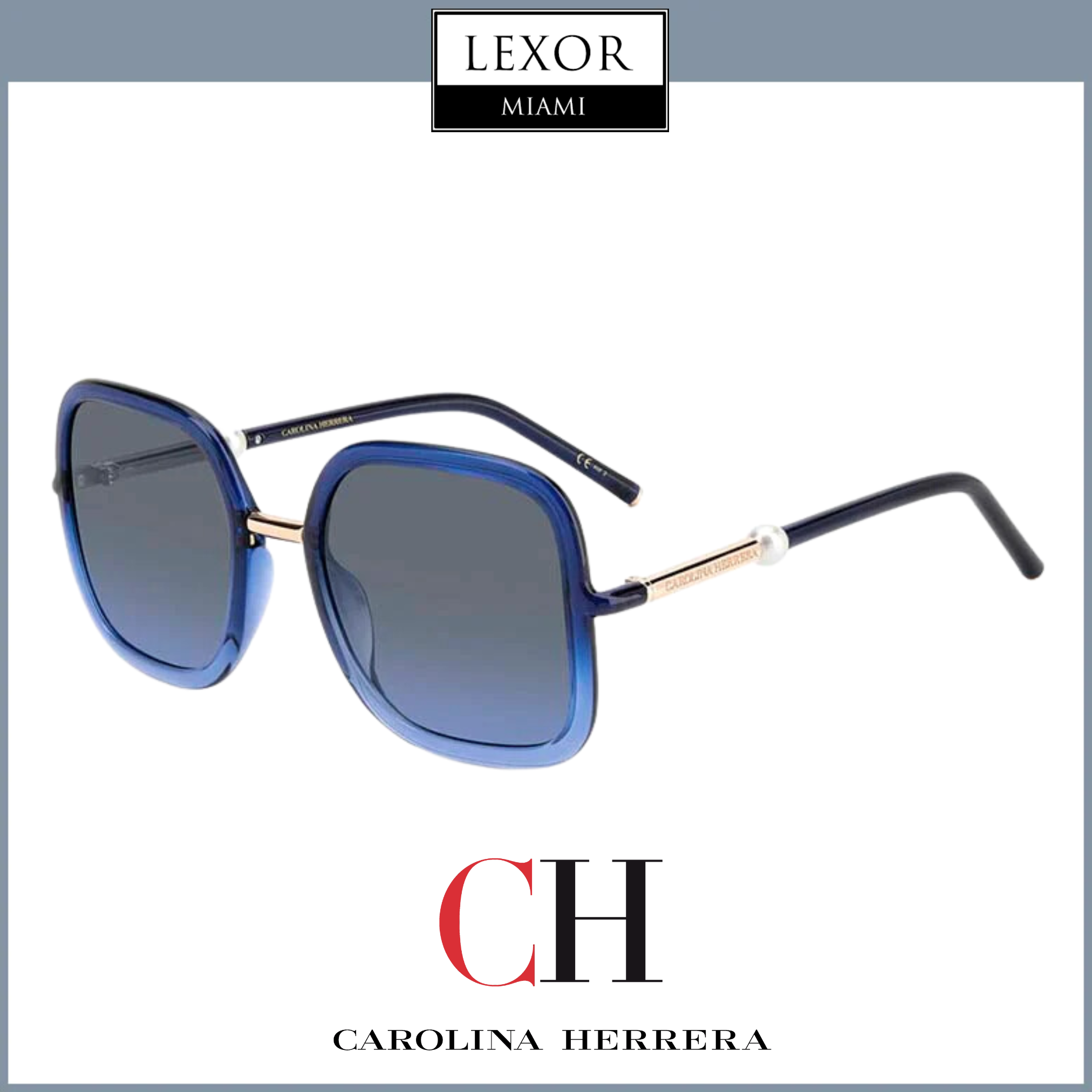 Carolina Herrera HER 0078/G/S 0ZX9 GB 55/22 Women's Designer Sunglasses - UV Protection & Polarized Lenses for Fashion & Outdoor Activities