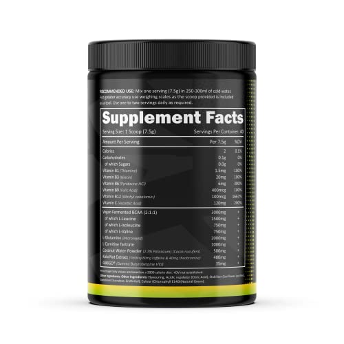 Efectiv Nutrition Amino Lean 240g - Lemon Lime Flavored BCAA Powder for Muscle Recovery & Energy Boost | Pre-Workout & Post-Workout Supplement for Athletes & Fitness Enthusiasts