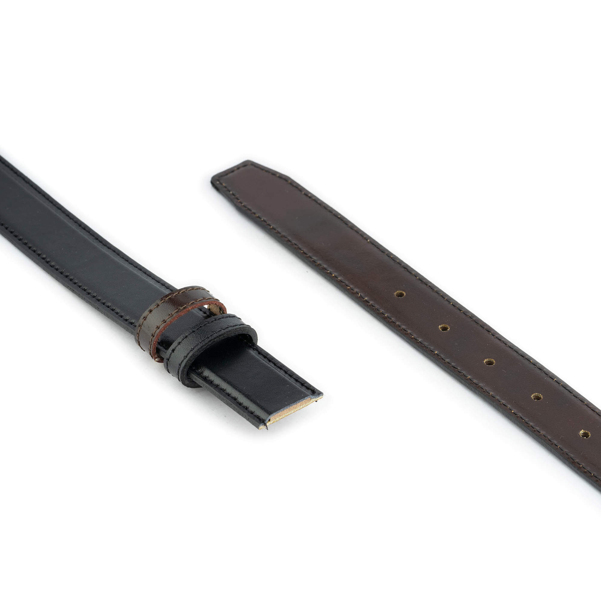Men's Reversible Black & Brown Leather Belt Strap Replacement for Ferragamo 30mm Buckles - Dress & Casual Wear for Office, Business & Formal Occasions