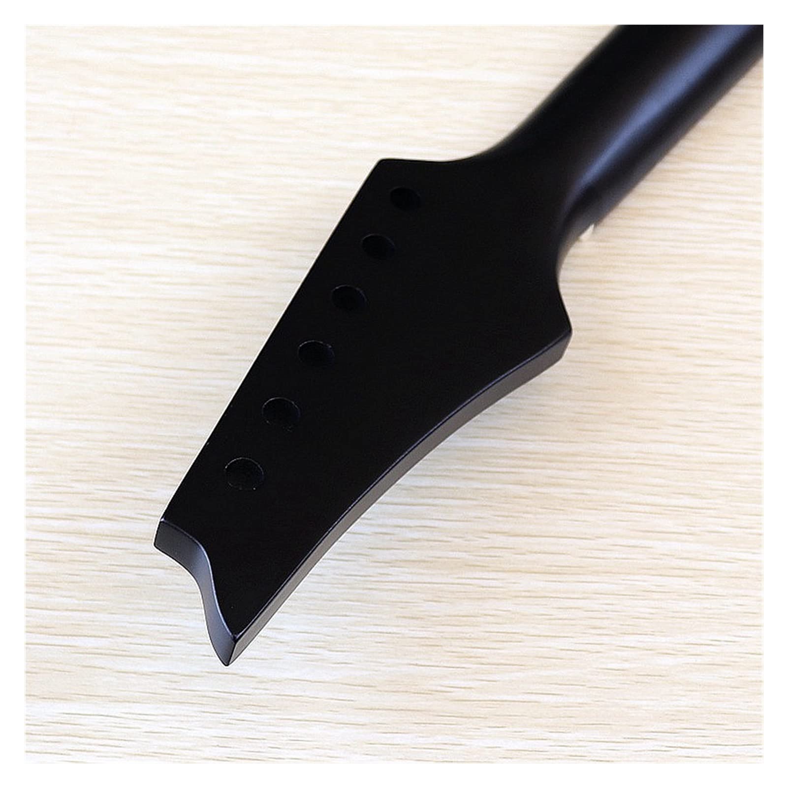 Premium 6-String Electric Guitar Neck - Canadian Maple with Rosewood Fingerboard, 24 Frets, Full Black Finish - Perfect for DIY Guitar Building, Repairs & Upgrades