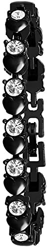 Stylish Analog Black Dial Magnetic Watch with Heart Bracelet for Women & Girls - Perfect for Casual Wear, Office & Date Nights