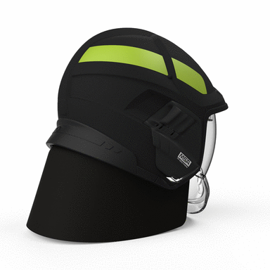CAIRNS XF1 Modern Firefighter Helmet - Black Matte Finish | Lightweight & Durable Fire Safety Gear for Professional Firefighters & First Responders | Ideal for Emergency Rescue, Firefighting & Hazardous Environments