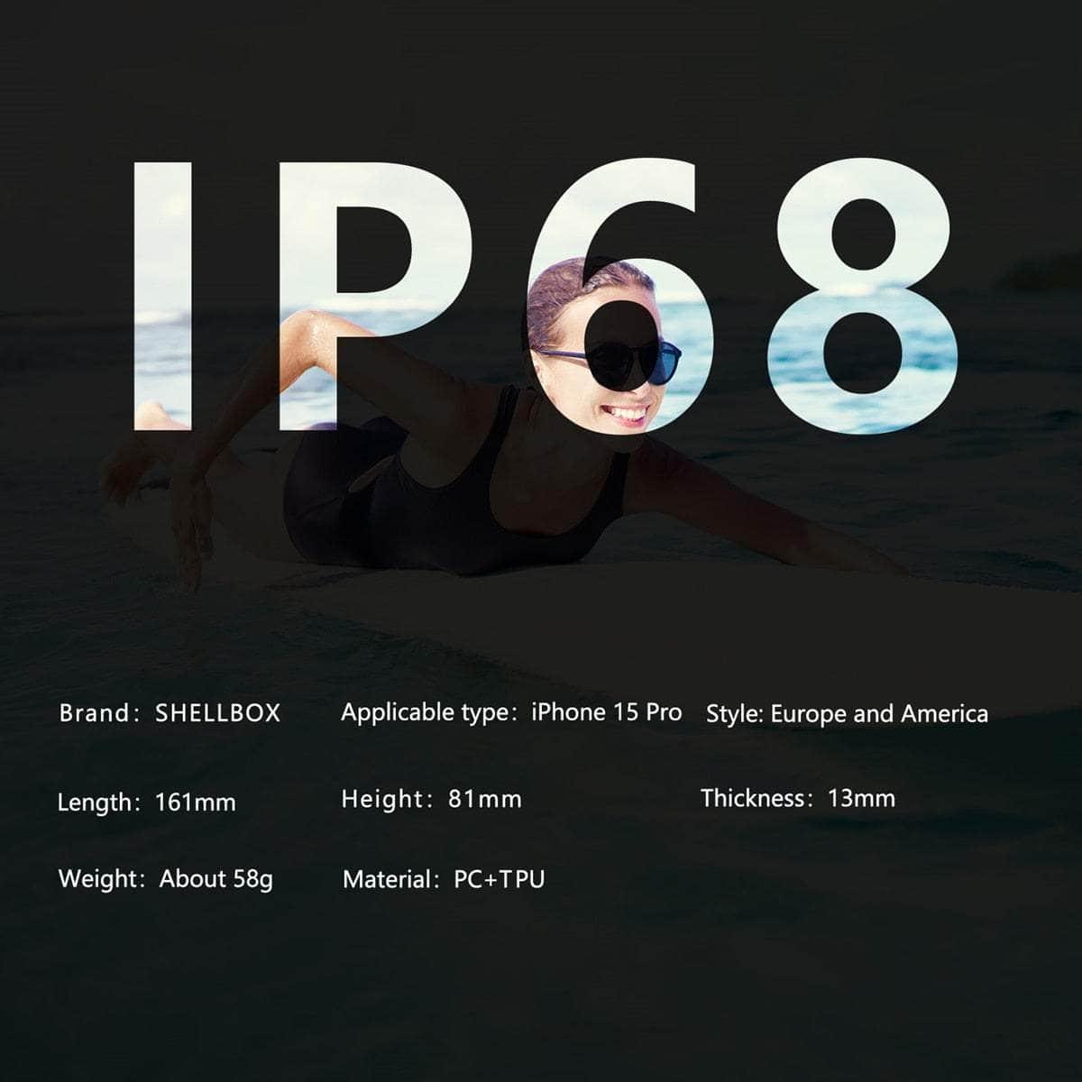iPhone 15 Pro Case - IP68 Waterproof & MagSafe Compatible Shockproof Cover - Perfect for Outdoor Adventures, Travel & Daily Protection