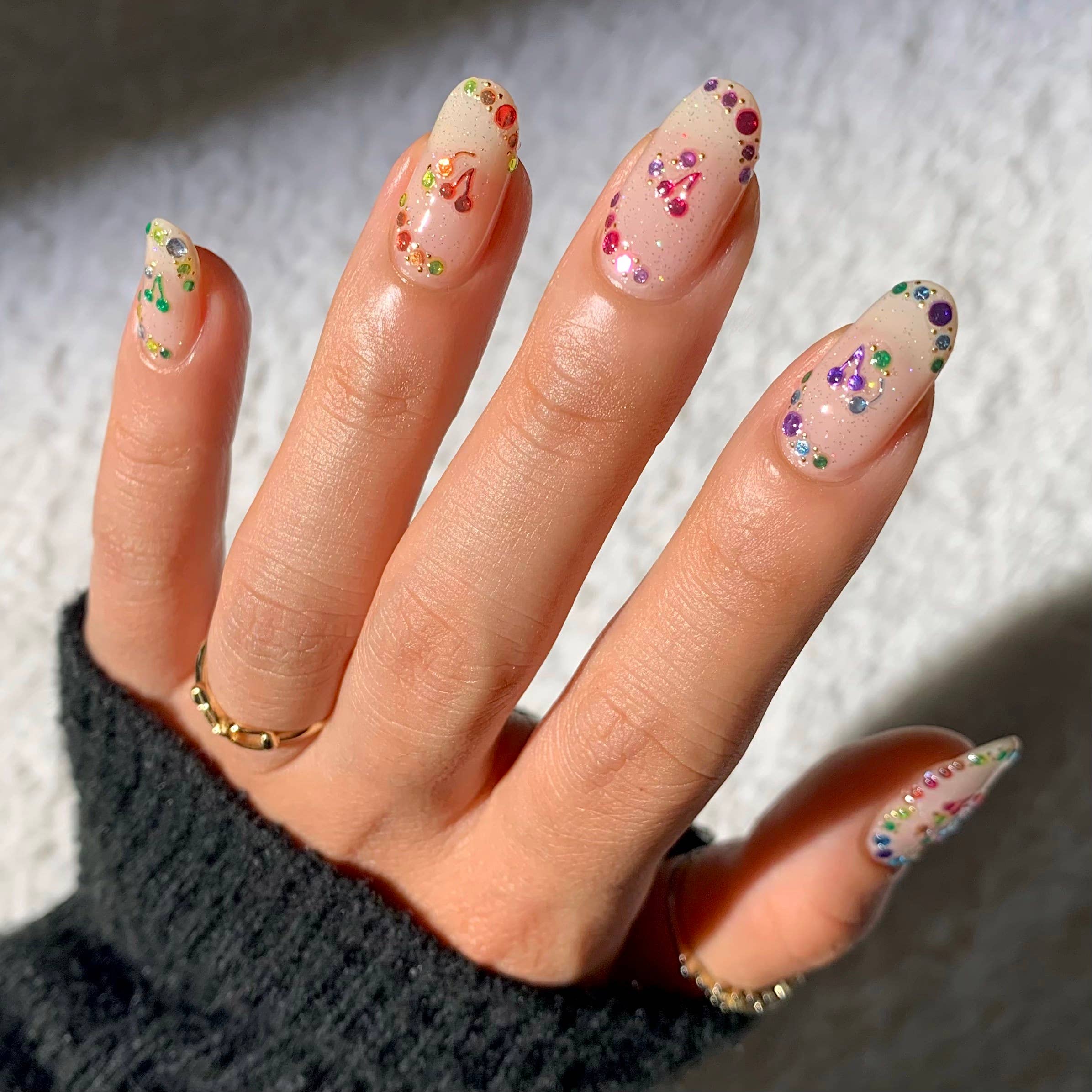Premium Nail Art Stickers with Rhinestones & Gems | DIY Manicure Decals for Women | Perfect for Parties, Weddings & Special Occasions