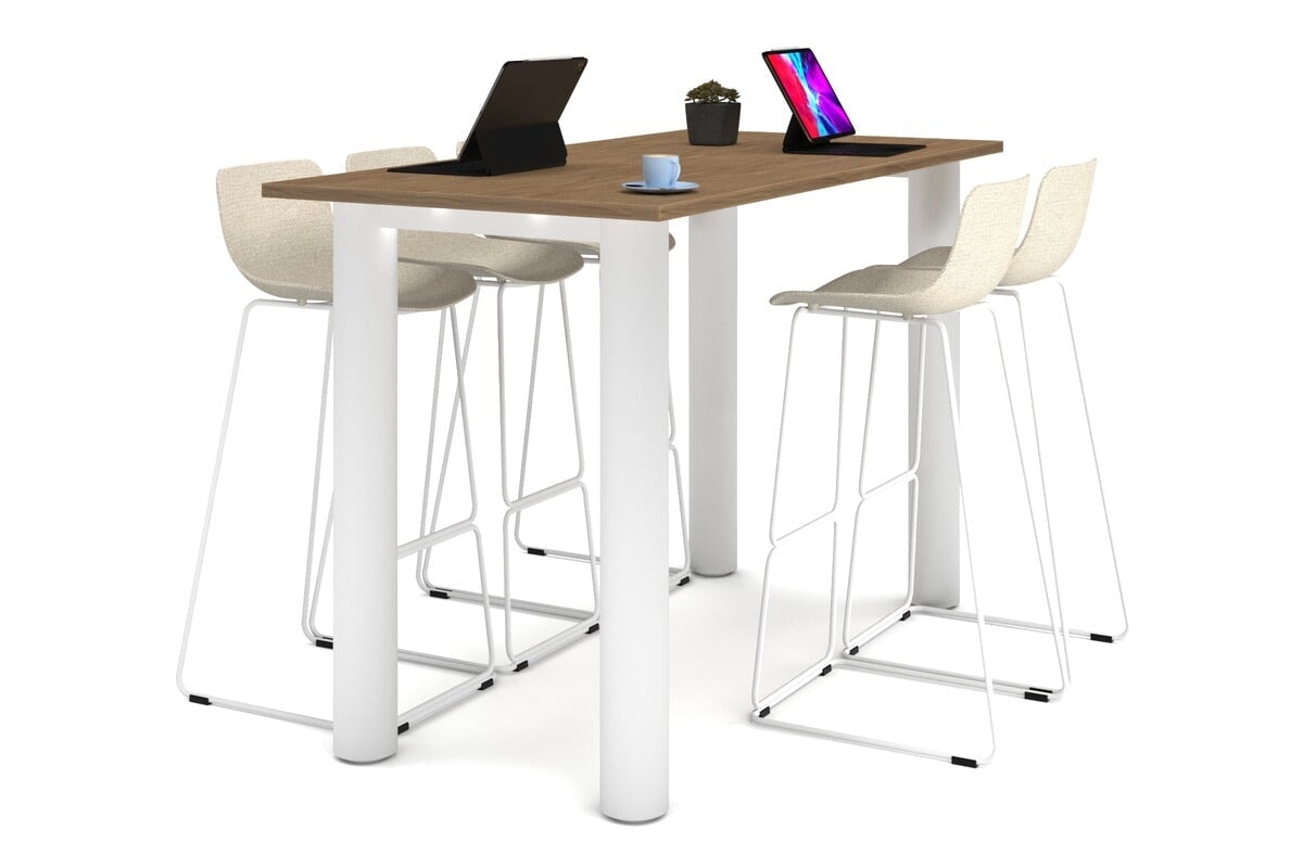 Quadro Cylinder Legs Counter Table - 1800L x 800W - Modern Kitchen Island & Bar Table for Home & Restaurant Use