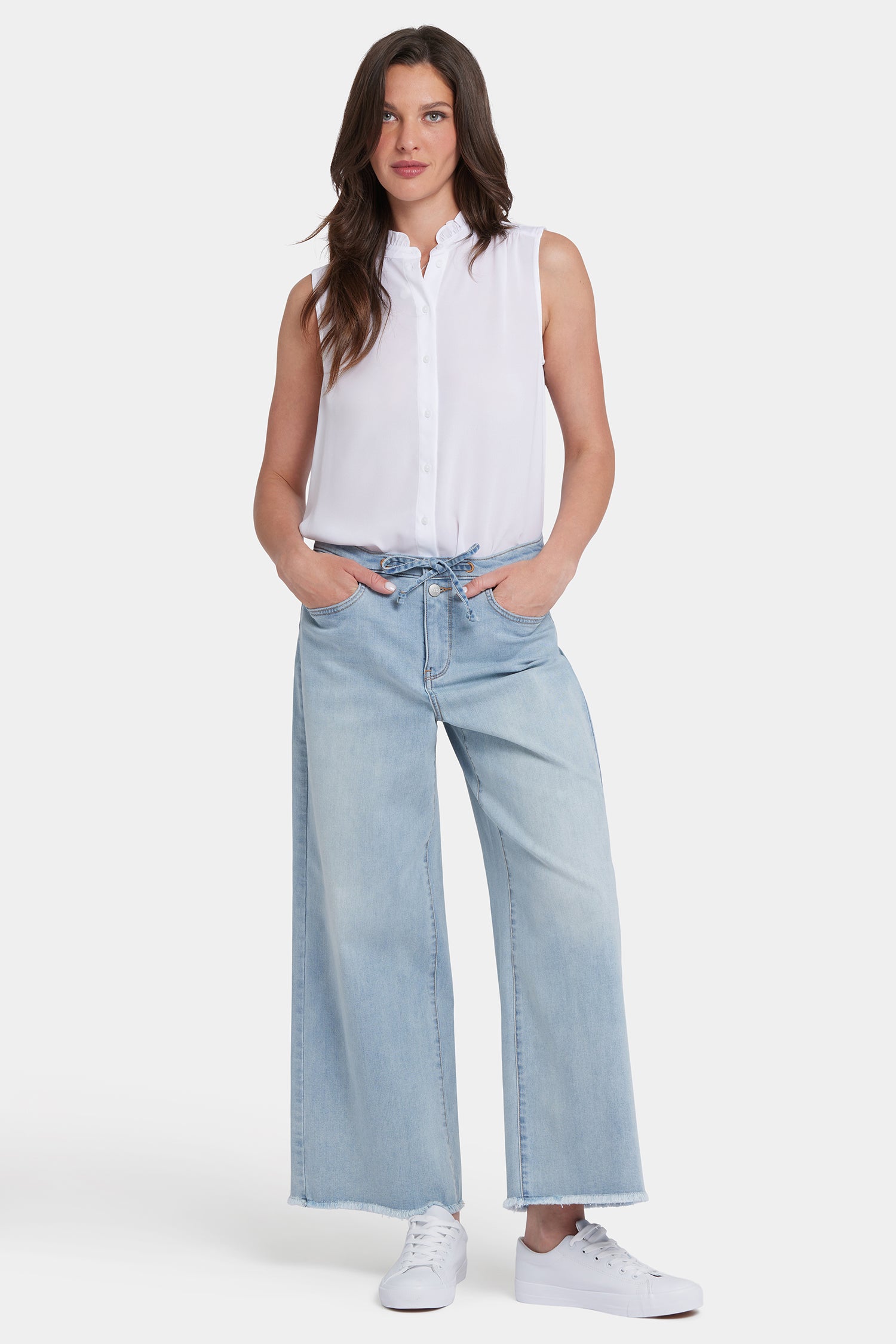 Cindi Relaxed Wide Leg Ankle Jeans for Women - High Waist Stretch Denim Pants - Comfortable Casual Jeans for Everyday Wear (Santiago Sea) | Perfect for Office, Travel & Weekend Outings