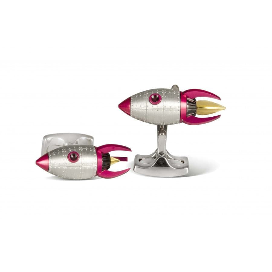 Deakin & Francis Rocket Cufflinks for Men - Sterling Silver Luxury Dress Accessories (BMC0018C0001) - Perfect for Weddings, Business Meetings & Formal Events