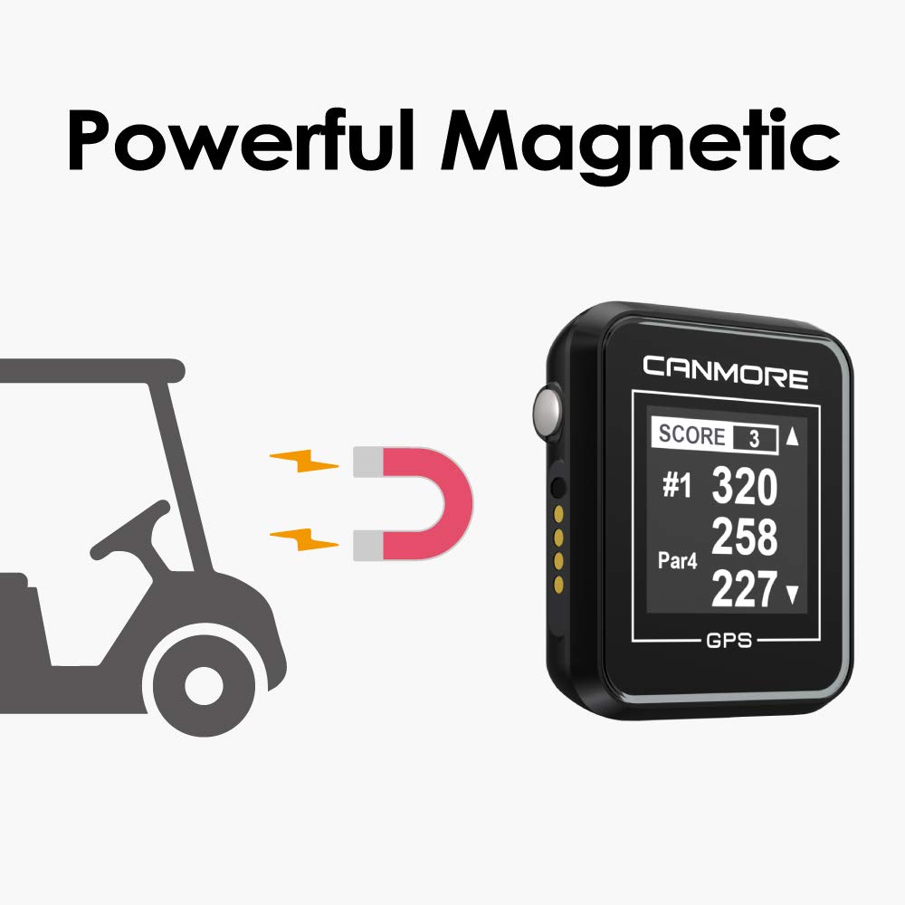 CANMORE H300 Handheld GPS Golf Rangefinder - Accurate Shot Distance & Yardage Measurement with 41,000+ Preloaded Worldwide Golf Courses - Magnetic Clip for Golf Cart - Perfect Golf Accessory for Practice & Tournament Play