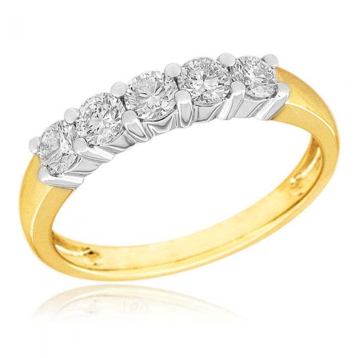 18ct Yellow Gold Diamond Ring for Women - Elegant Solitaire Engagement & Wedding Band - Perfect for Proposals, Anniversaries, and Special Occasions