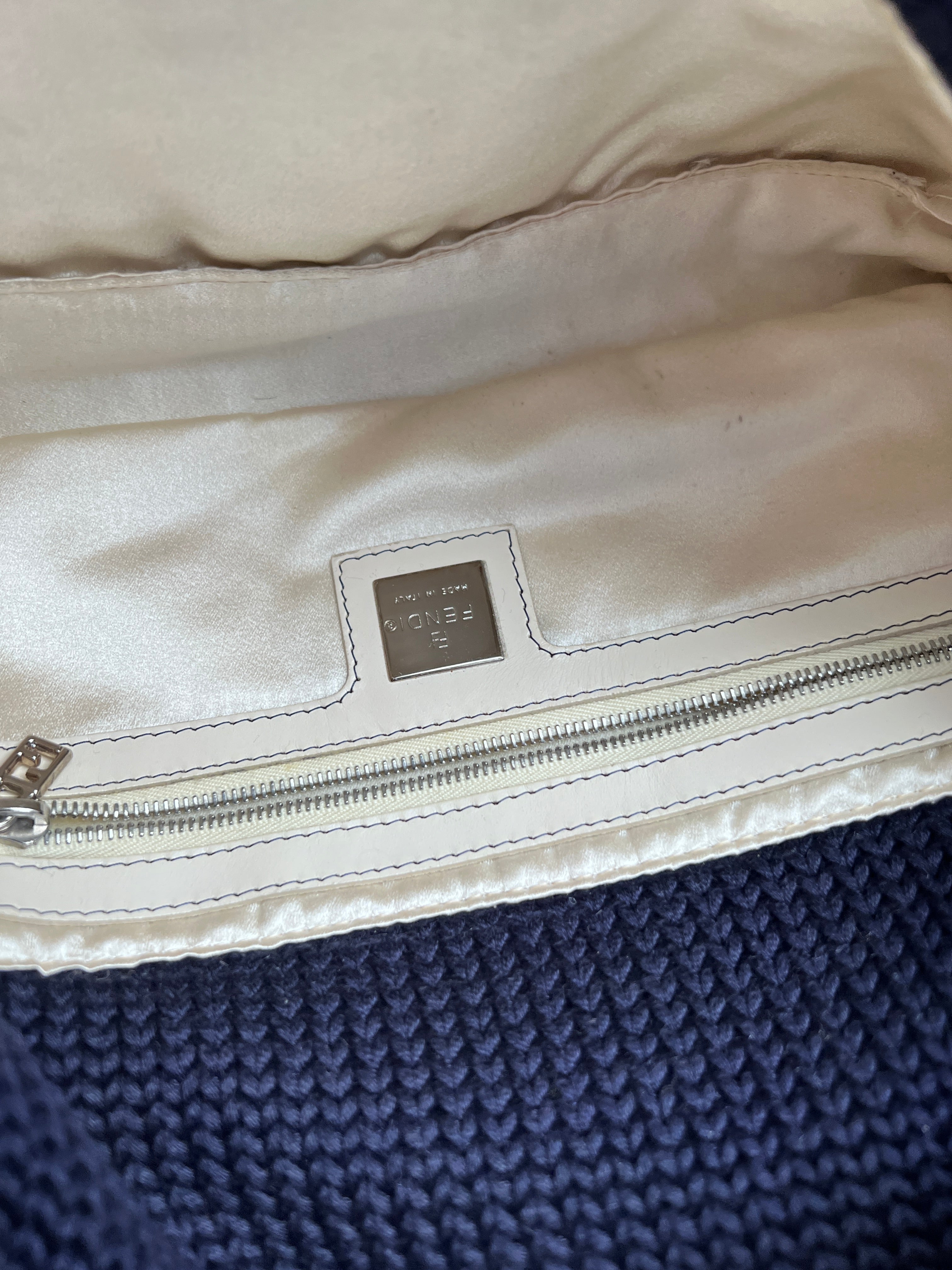 Fendi Envy Wool Knitted Baguette Bag - Luxury Designer Handbag for Women, Perfect for Parties, Work & Everyday Use