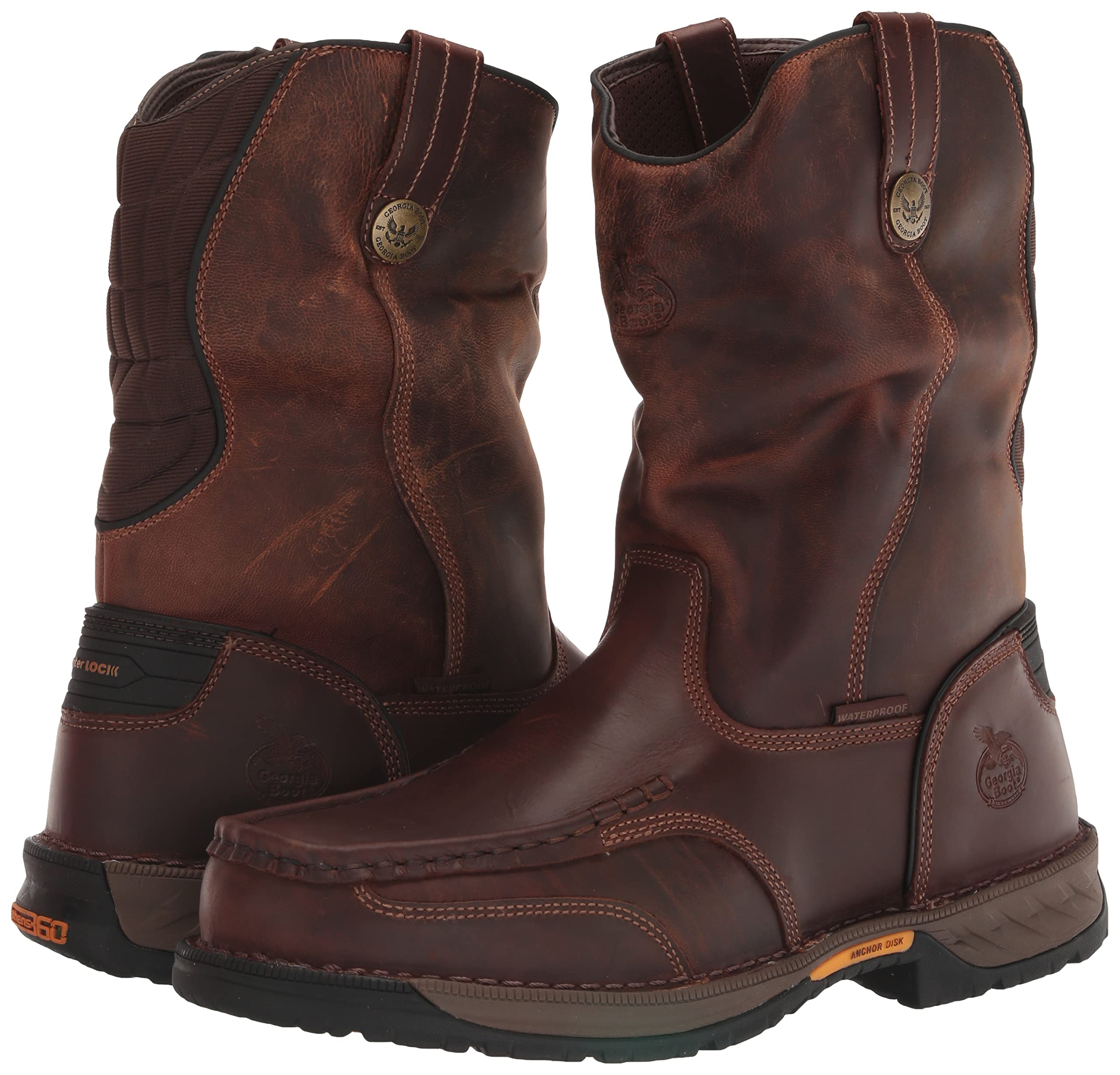 Georgia Boot Men's Athens 360 Industrial Work Boots - Steel Toe, Waterproof, Slip Resistant for Construction, Warehouse & Outdoor Work