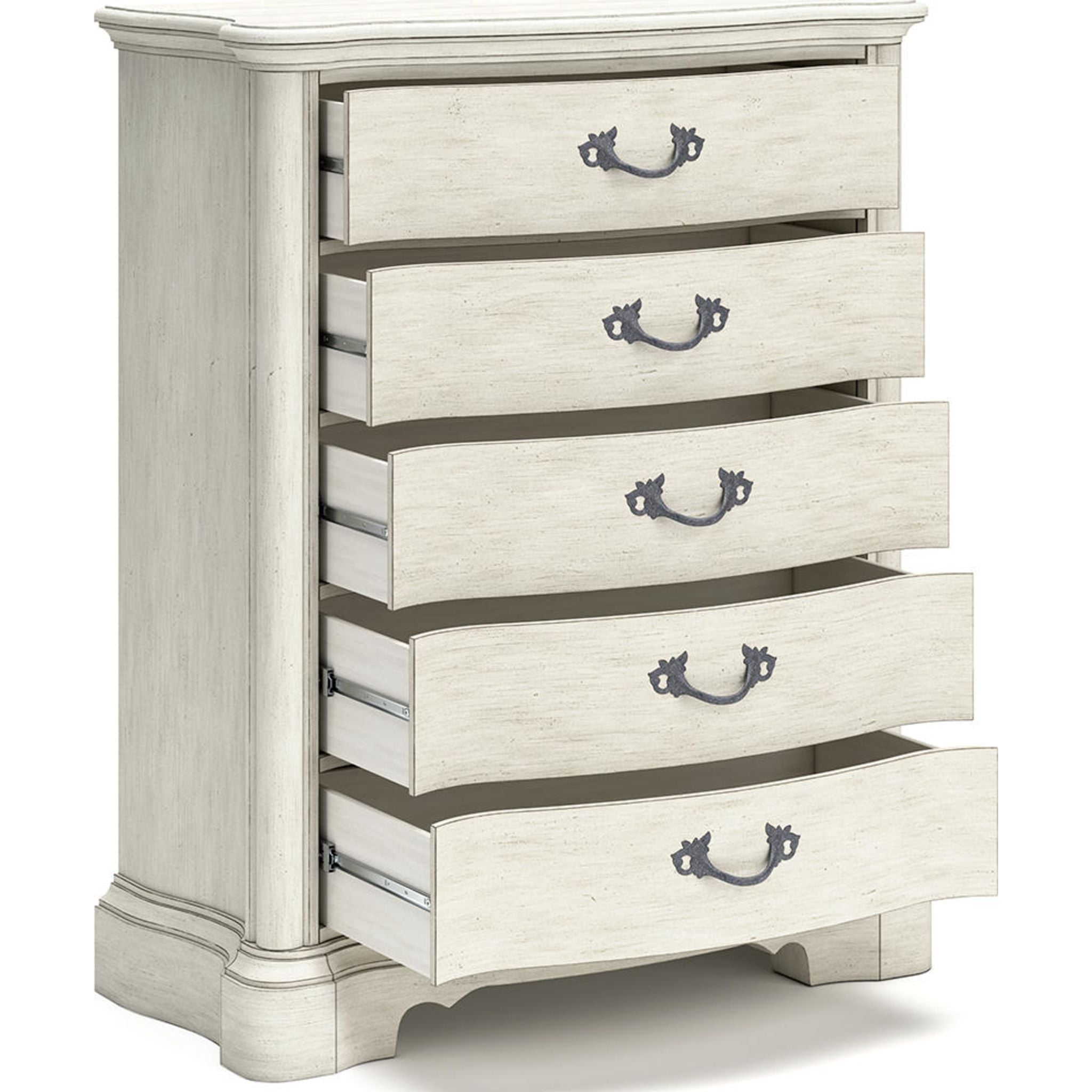 Arlendyne Antique White Chest - Vintage Style Storage Cabinet for Bedroom, Living Room & Office Organization