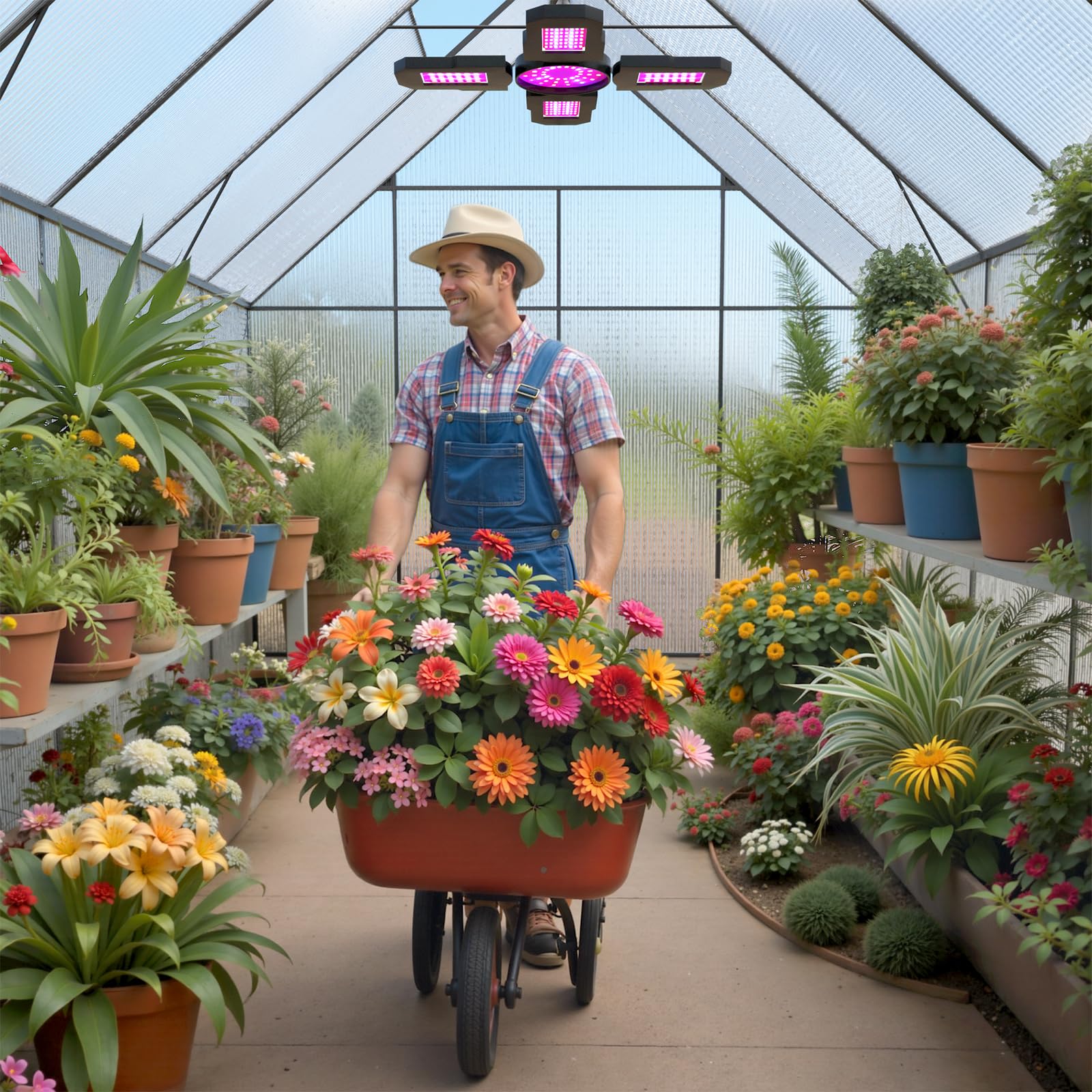 8x12 FT Heavy Duty Polycarbonate Greenhouse for Outdoors - Large Walk-in Aluminum Hot House with Roof Vent | Perfect for Backyard Gardening, Plant Growing & Outdoor Greenhouse Garden Use
