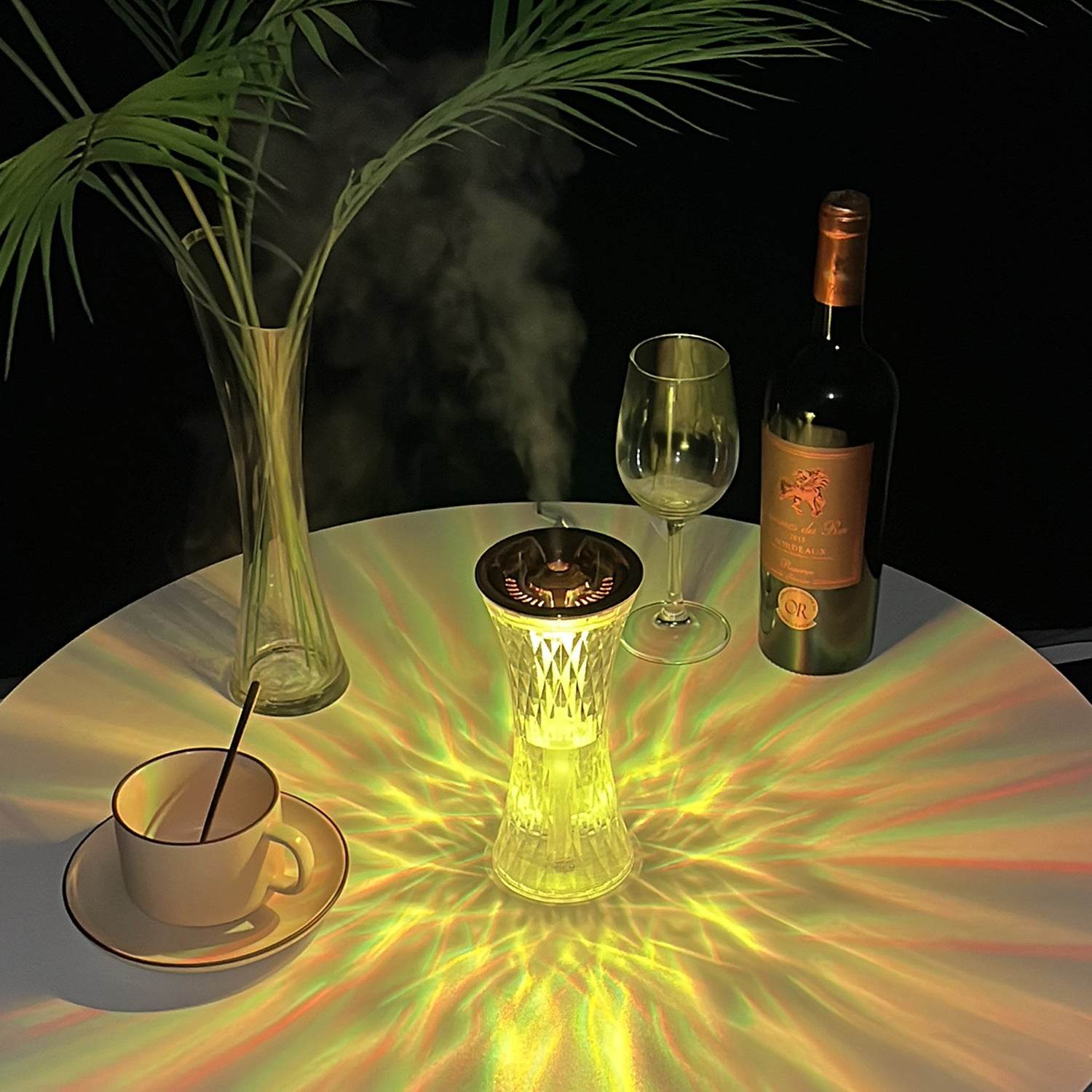 AromaGem Crystal Humidifier Lamp - Ultrasonic Essential Oil Diffuser with Color Changing LED Lights for Home, Office, Yoga & Spa Relaxation