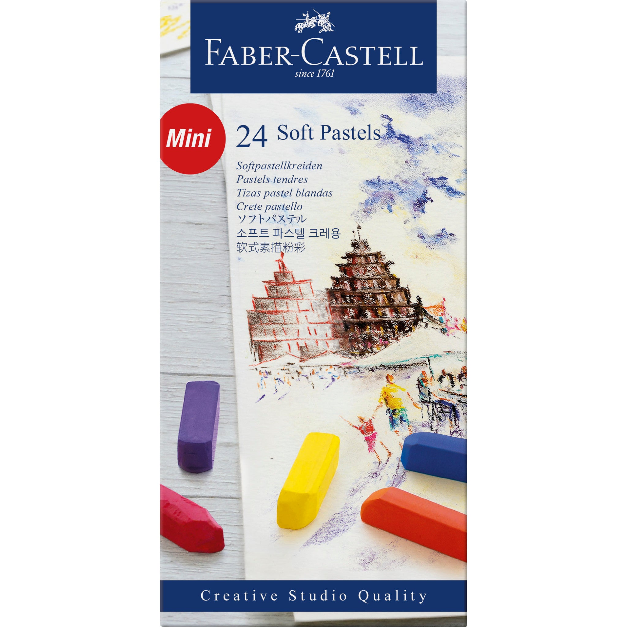 Soft Pastel Half Length Sticks - 24 Vibrant Colors for Artists | Premium Quality Pastels for Drawing, Sketching & Blending | Perfect for Beginners & Professionals - #128224T