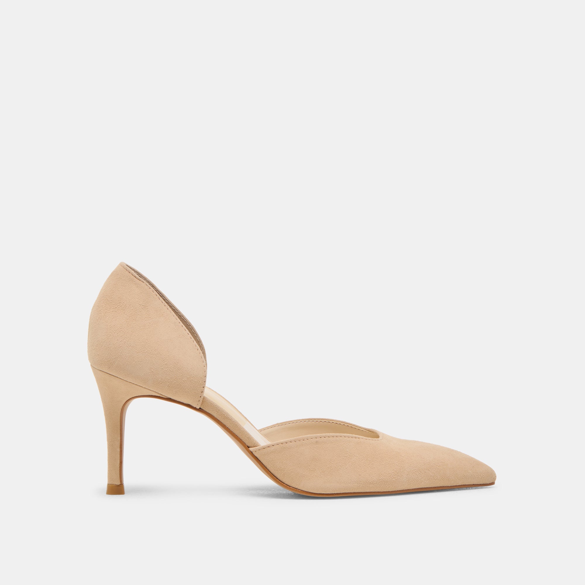 ELOY Women's Tan Suede High Heels - Comfortable Dress Shoes for Work, Party & Special Occasions
