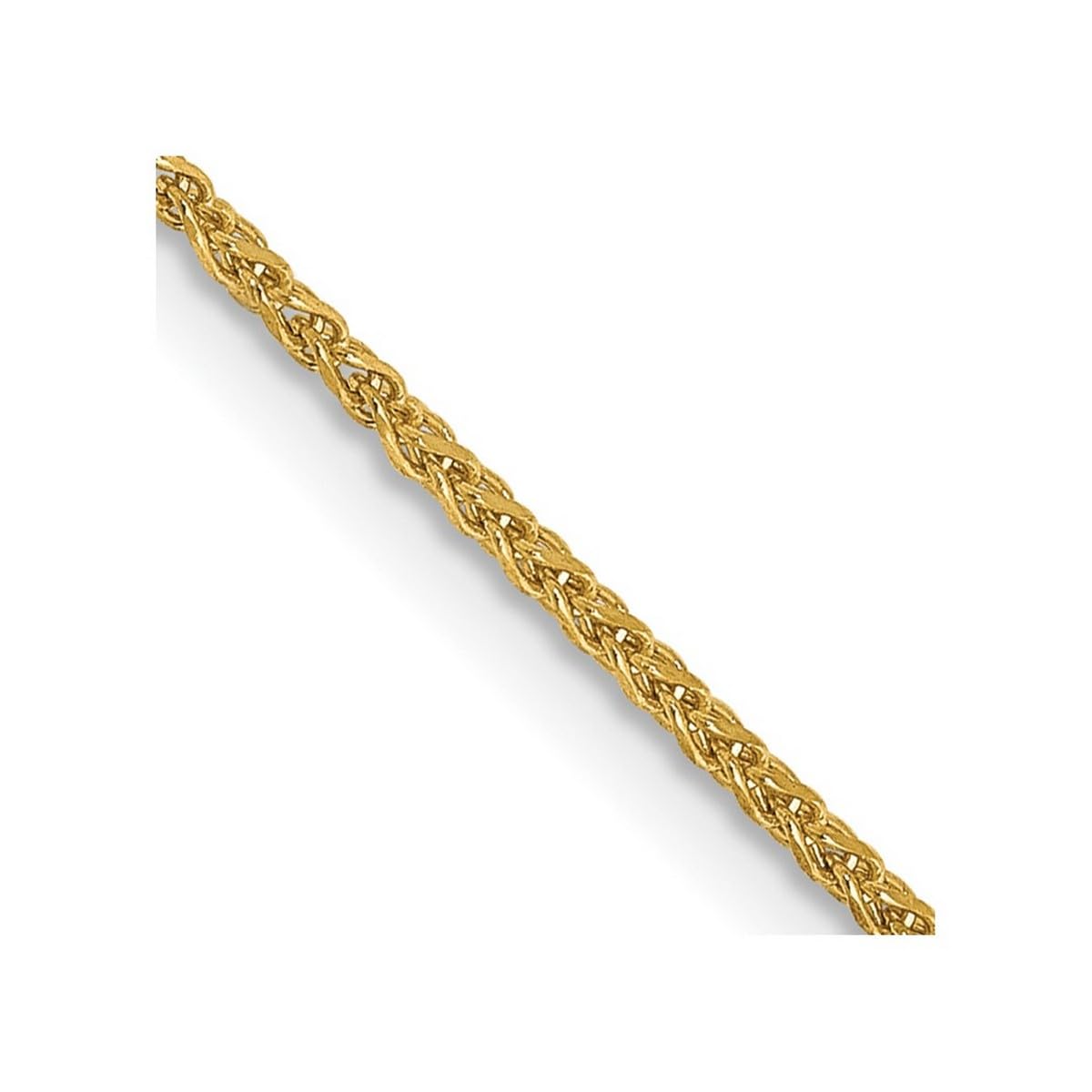14K Yellow Gold Sparkle Cut Spiga Chain Necklace for Women & Men - 14/16/18/20/24/30 Inch Length Options | Elegant Everyday Wear, Gift for Anniversary & Special Occasions