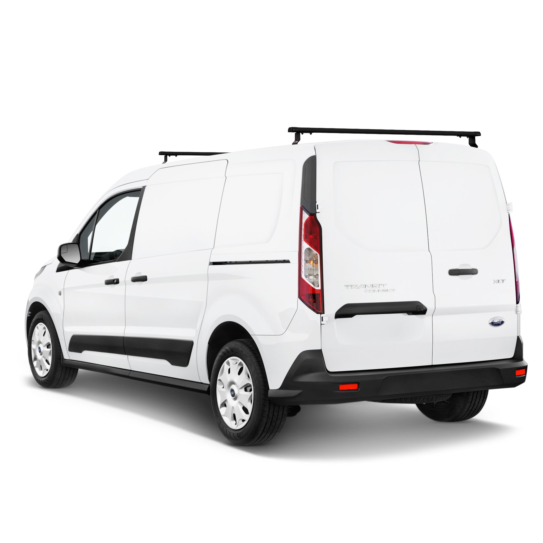 J1000 Aluminum Ladder Roof Rack 2-Bar System for 2014-Newer Ford Transit Connect - Heavy Duty Black Roof Rack for Van Ladders, Kayaks & Cargo - Perfect for Roof Mounting, Outdoor Adventures & Work Vehicles