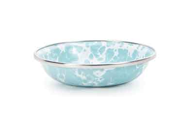 Sea Glass Swirl Enamelware Tasting Dishes - Set of 6 (4.25 Inch) - Perfect for Appetizers, Tapas, Sushi, and Party Serving