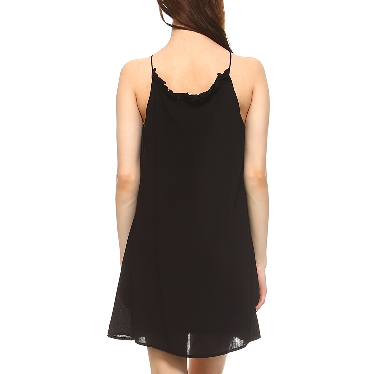 Women's Casual Sleeveless Mini Dress with Spaghetti Straps - Summer Beach Party, Date Night & Vacation Outfit