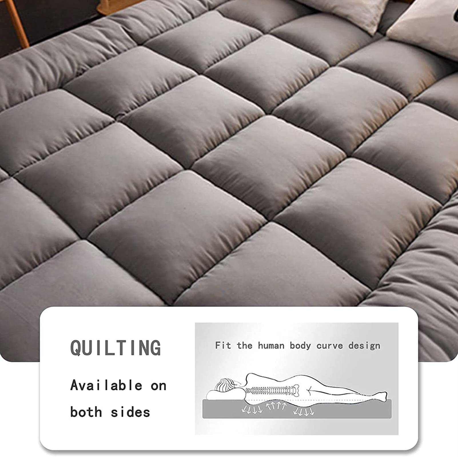 Japanese-Style Quilted Futon Mattress Cover - Foldable Thickened Breathable Soft Tatami Sleeping Mat - Portable Roll-Up Bed for Dorm, Camping & Home Use - Twin Size for Adults & Kids - Perfect for Guest Beds, Floor Sleeping & Travel