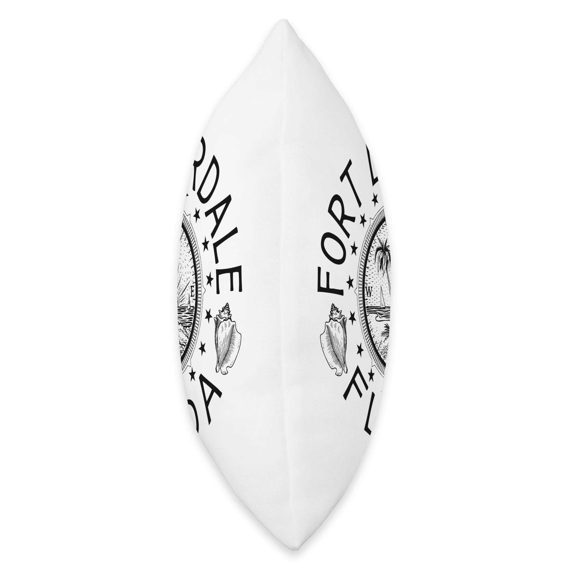 Florida Compass Rose Beach Throw Pillow - Coastal Decor for Living Room, Bedroom & Porch