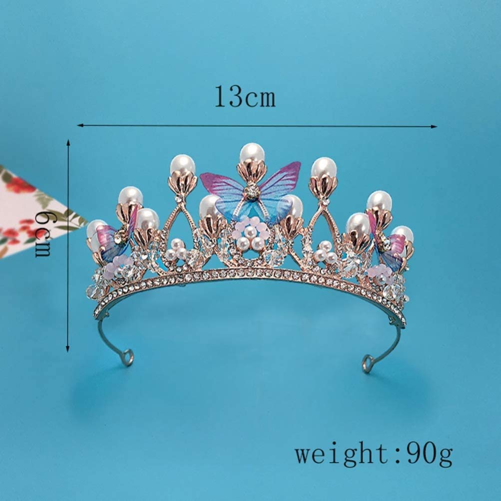 Sparkling Princess Tiaras & Crowns for Little Girls - Pearl Birthday Party Headbands for Weddings, Prom, Pageants & Special Occasions | Perfect for Birthday Celebrations, Dress-Up Play & Photo Shoots