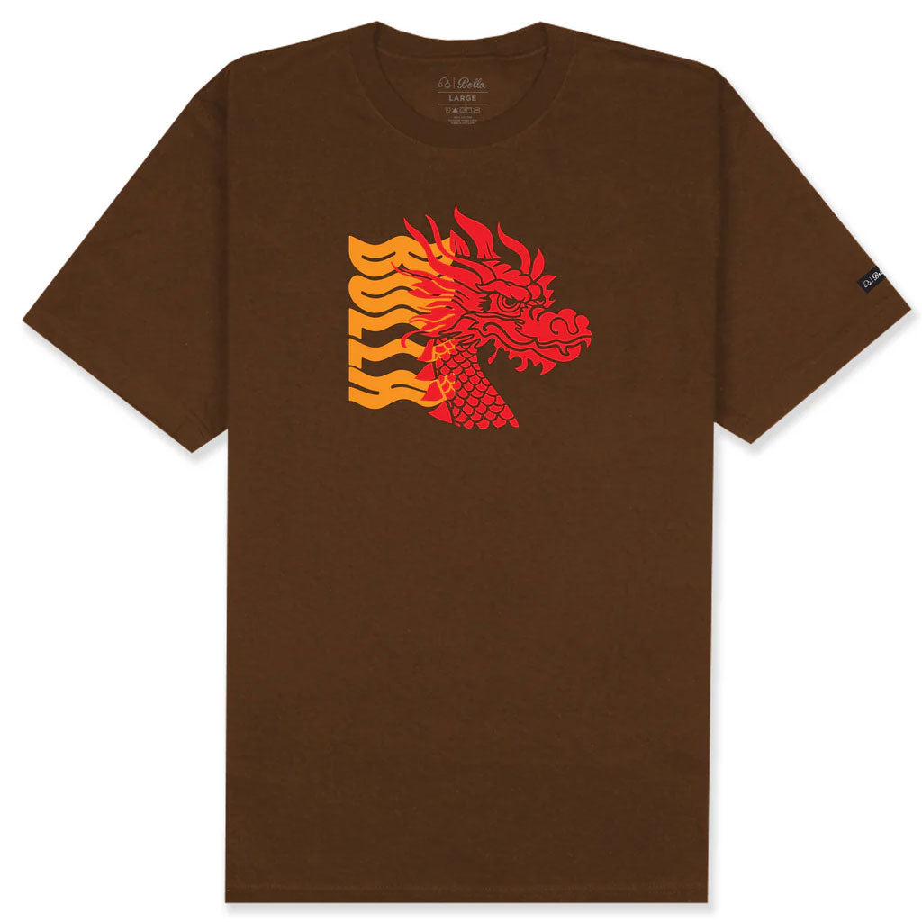 Bolla Tatsu Short Sleeve T-Shirt for Men - Soft Cotton Casual Tee in Brown | Perfect for Everyday Wear, Street Style & Summer Outfits