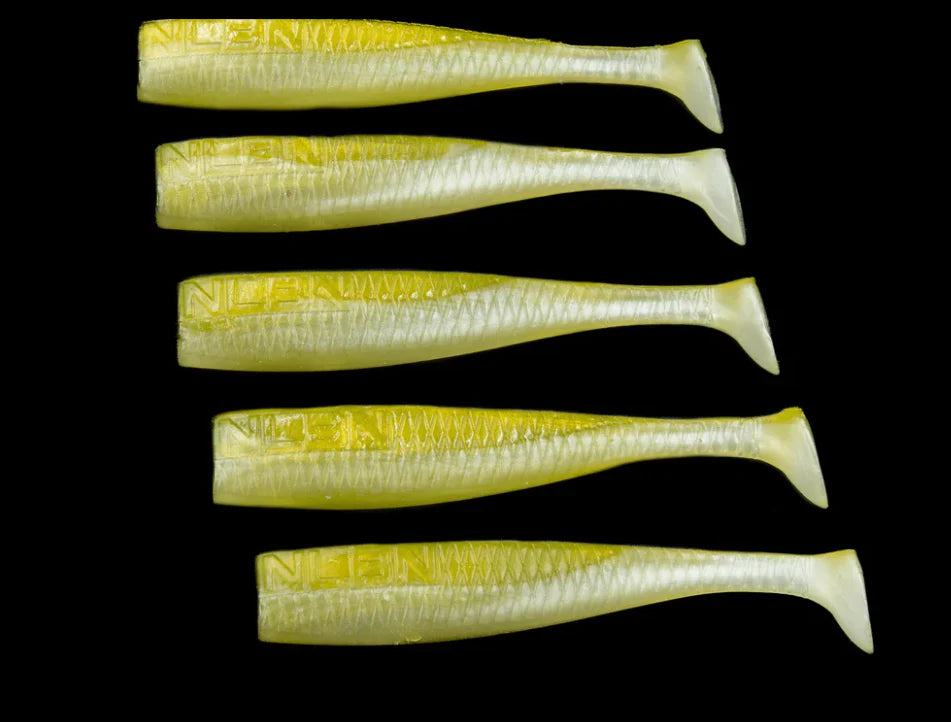 NLBN 3.75 Inch Paddle Tail Soft Plastic Fishing Lures - Perfect for Saltwater & Freshwater Bass, Trout, and Walleye Fishing