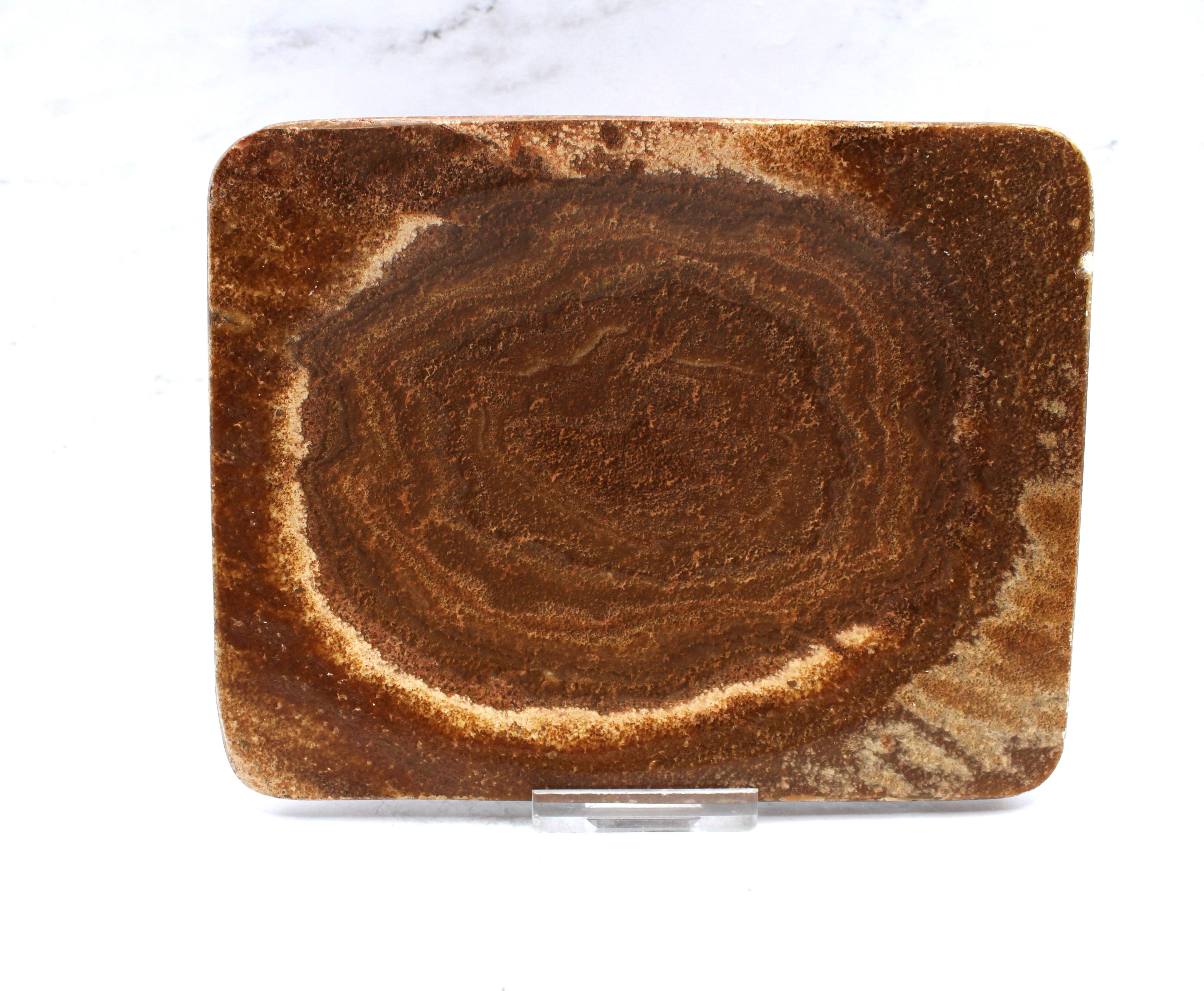 Premium Aragonite Dish - Natural Calcium Carbonate Serving Platter for Sushi, Desserts & Appetizers | Elegant Dining & Home Decor