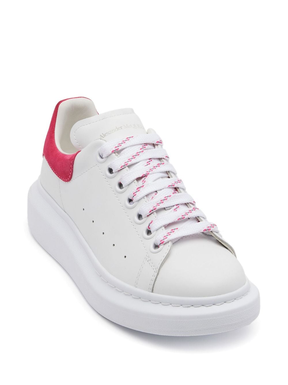 Alexander McQueen Fuchsia Leather Sneakers - Women's Fashion Luxury Shoes for Casual Wear & Street Style
