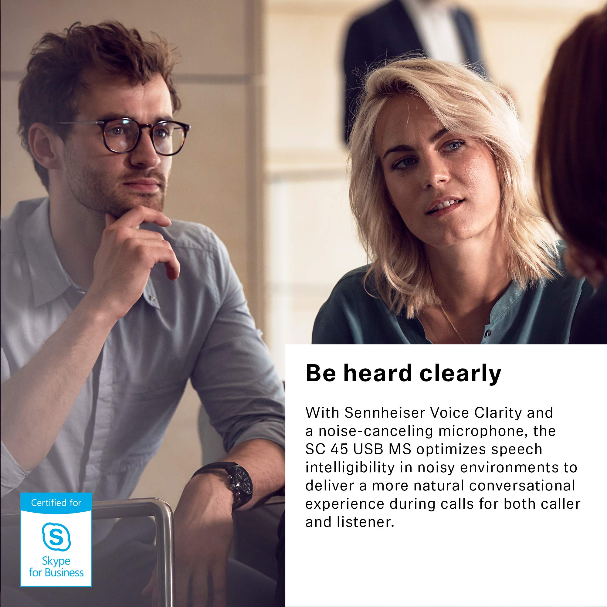 Samsung SC 45 USB MS (507083) Single-Sided Business Headset with Noise-Cancelling Mic - HD Sound for Skype, Mobile, Tablet, PC - Perfect for Remote Work & Online Meetings (Black)