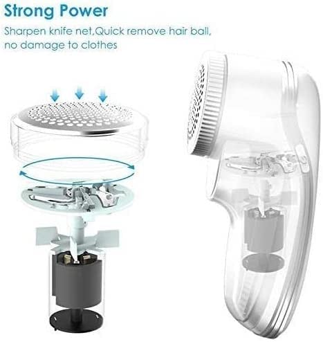 Portable Electric Fabric Shaver & Lint Remover for Clothes - Rechargeable Sweater Defuzzer, Fluff Trimmer, and Hair Ball Remover - Perfect for Sweaters, Coats, and Delicate Fabrics at Home or Travel