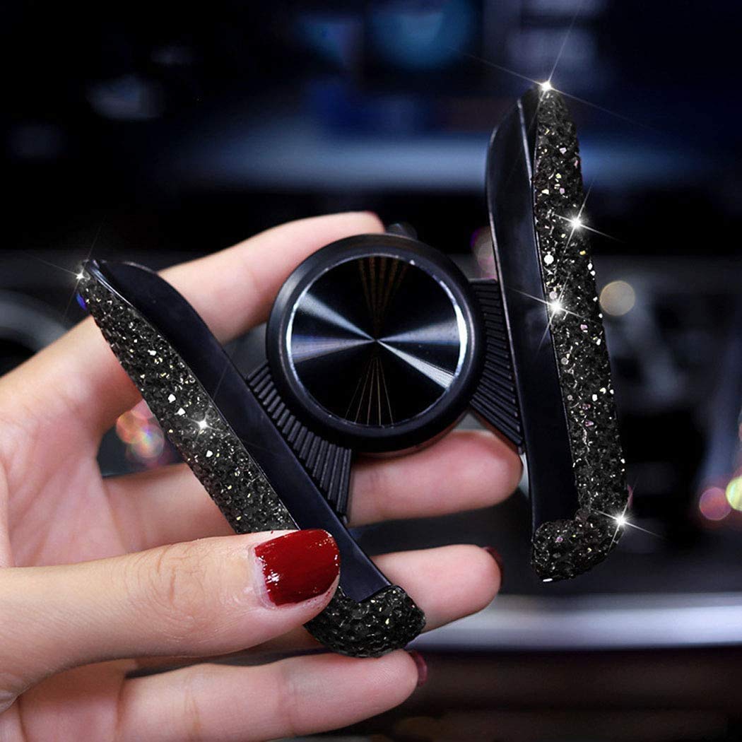 Sparkling Rhinestone Car Phone Holder - Universal Air Vent Mount for Stylish Driving