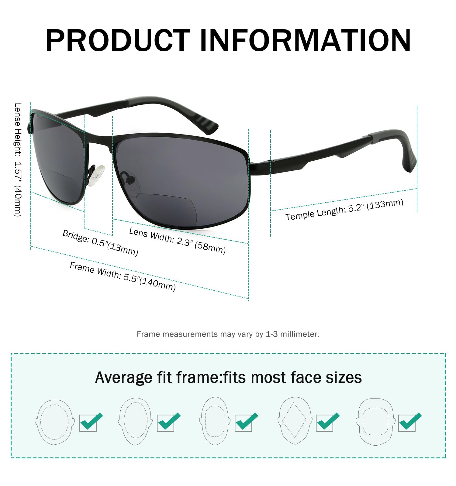 Eyekepper Bifocal Sunglasses for Men & Women - Polarized Reading Glasses with UV Protection - Perfect for Outdoor Activities, Driving, Fishing & Beach Use