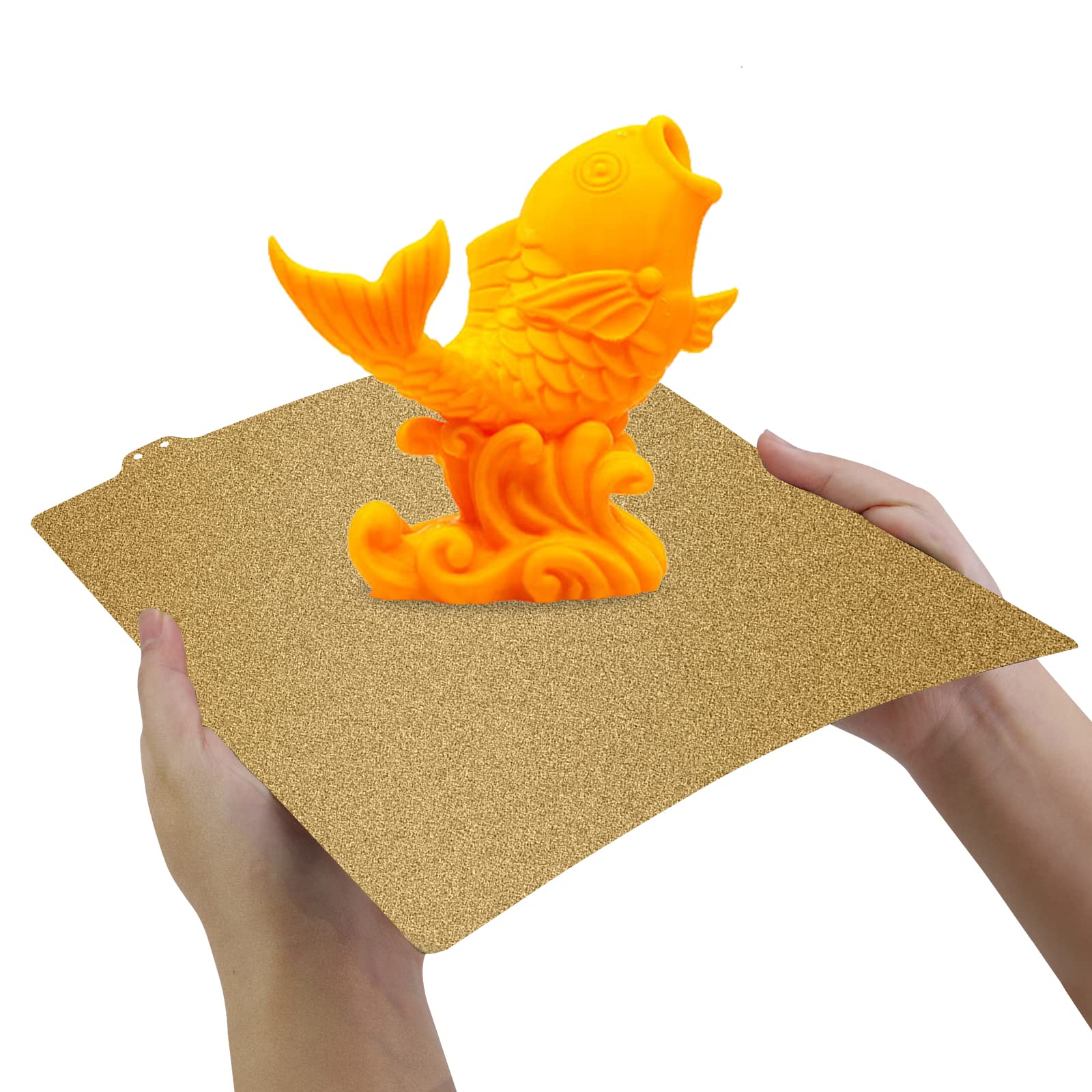 Double Sided Textured PEI Sheet for 3D Printers - 220x220mm Frosted PEI Printing Plate Compatible with Anet A8/A6, Robo R2, Wanhao Duplicator 6 & i3 (No Magnetic Base) - Perfect for Smooth First Layer Adhesion & Easy Print Removal