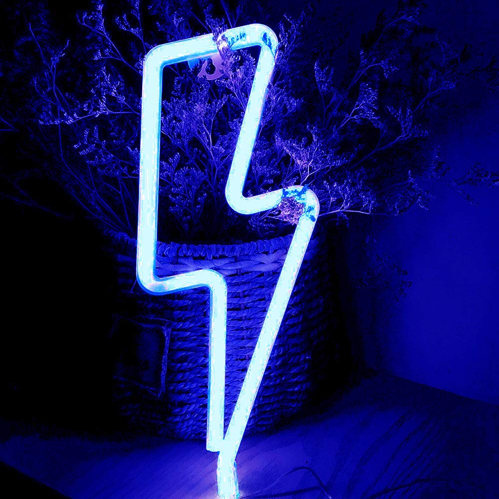 Blue LED Neon Sign - Battery/USB Powered Wall Decor Light with On/Off Switch | Perfect for Home, Bar, Party, Wedding & Christmas Decorations | Waterproof & Energy Efficient Lighting for Indoor/Outdoor Use