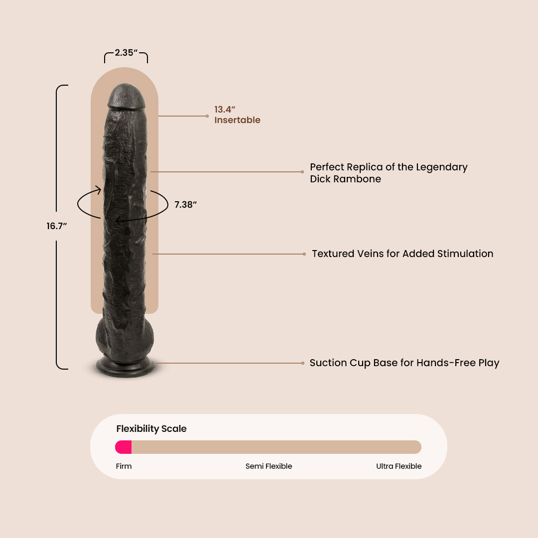 Realistic Black Dick Rambone Large Shaft - Lifelike Adult Toy for Couples & Solo Play, Perfect for Spicing Up Your Intimate Moments