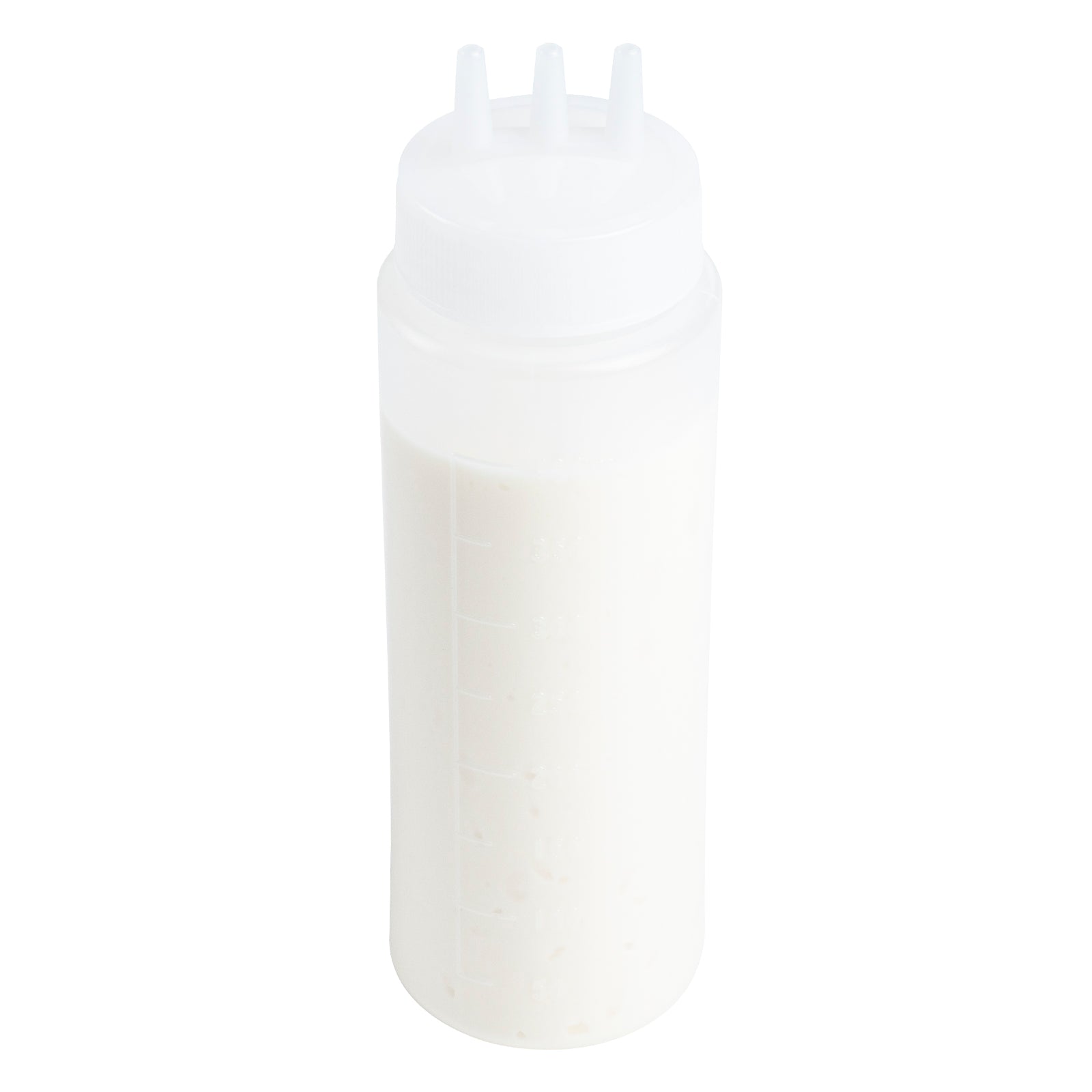 16 oz Clear Plastic Squeeze Bottles with Triple Dispersion Tip - 6 Pack (2.5